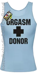 Orgasm Donor - Top damski błękitny 