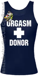 Orgasm Donor - Top damski granatowy 