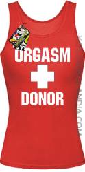 Orgasm Donor - Top damski czerwony 