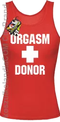 Orgasm Donor - Top damski czerwony 