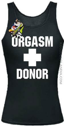 Orgasm Donor - Top damski czarny 