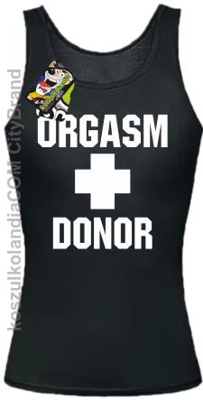 Orgasm Donor - Top damski czarny 