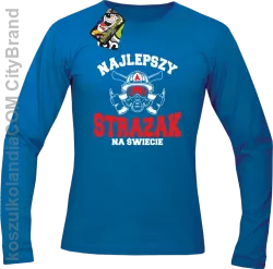 Najlepszy Strażak na świecie Fire Helmet - Longsleeve męski niebieski