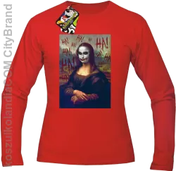 Mona Lisa Hello Jocker - Longsleeve męski czerwony 