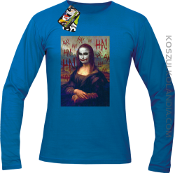 Mona Lisa Hello Jocker - Longsleeve męski niebieski 