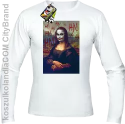 Mona Lisa Hello Jocker - Longsleeve męski biały 