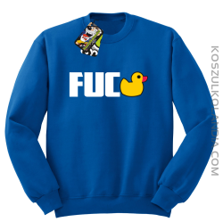 Fuck ala Duck - Bluza męska standard bez kaptura niebieska 