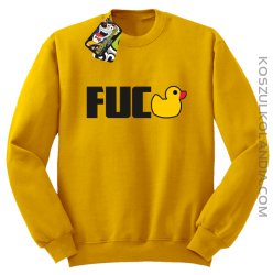 Fuck ala Duck - Bluza męska standard bez kaptura żółta 