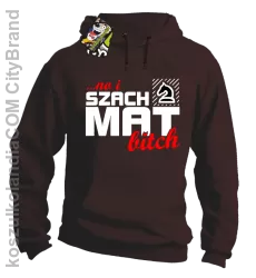 No i szach mat bitch - Bluza męska z kapturem brąz 