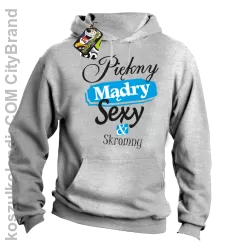 Piękny mądry sexy & skromny - Bluza męska z kapturem melanż