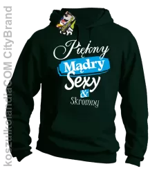 Piękny mądry sexy & skromny - Bluza męska z kapturem butelkowa 