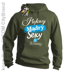 Piękny mądry sexy & skromny - Bluza męska z kapturem khaki