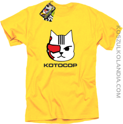 KOTOCOP - Koszulka męska żółta 