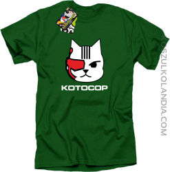 KOTOCOP - Koszulka męska  zielona 