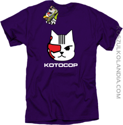 KOTOCOP - Koszulka męska  fioletowa 