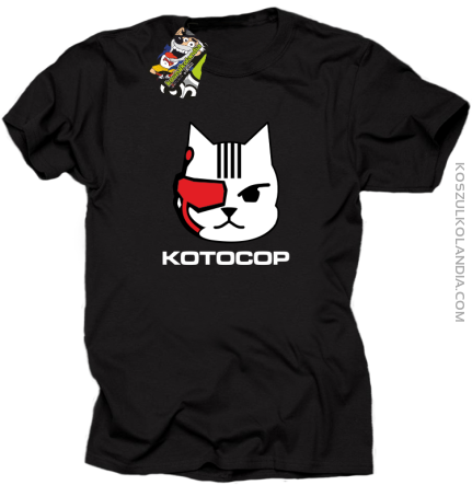 KOTOCOP - Koszulka męska czarna 