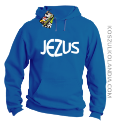 JEZUS Jesus christ symbolic - Bluza z kapturem - Niebieski