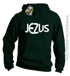 JEZUS Jesus christ symbolic - Bluza z kapturem - Butelkowy