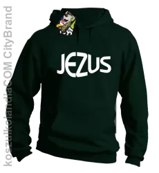 JEZUS Jesus christ symbolic - Bluza z kapturem - Butelkowy