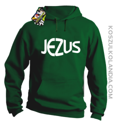 JEZUS Jesus christ symbolic - Bluza z kapturem - Zielony