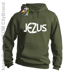 JEZUS Jesus christ symbolic - Bluza z kapturem - Khaki