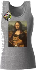 Mona Lisa z kotem - Top damski melanż 