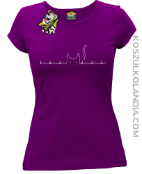 Koci Elektrokardiograf - Koszulka damska fioletowa 