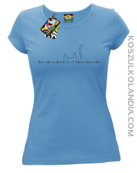 Koci Elektrokardiograf - Koszulka damska błękitna 