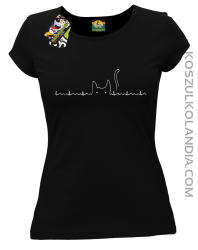 Koci Elektrokardiograf - Koszulka damska czarna 