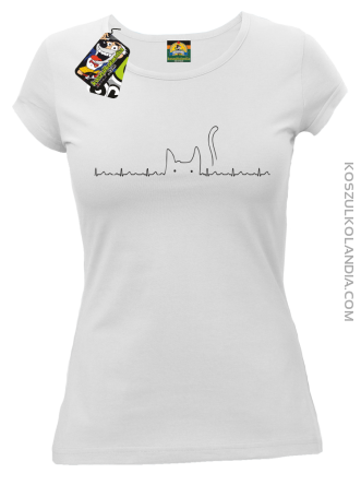Koci Elektrokardiograf - Koszulka damska biała