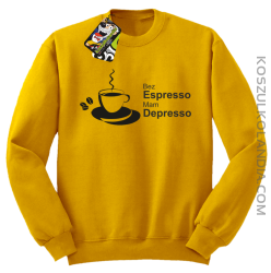 Bez Espresso Mam Depresso - Bluza STANDARD żółty