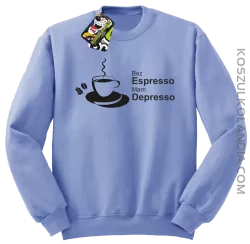 Bez Espresso Mam Depresso - Bluza STANDARD błękit