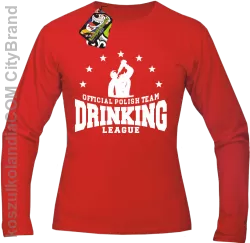 Official Polish Team Drinking League - Longsleeve męski czerwony 