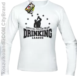 Official Polish Team Drinking League - Longsleeve męski biały 