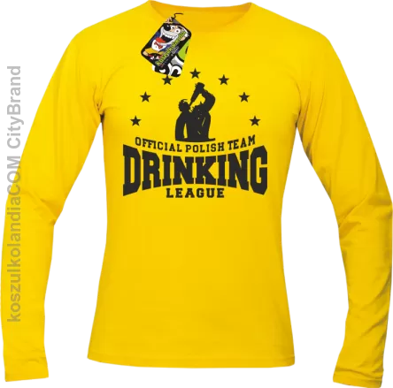 Official Polish Team Drinking League - Longsleeve męski żółty 