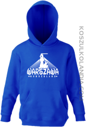 Warszawa wonderland - Bluza dziecięca z kapturem niebieska 