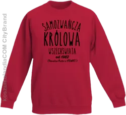 Samozwańcza Królowa wszechświata - Bluza dziecięca bez kaptura czerwona 