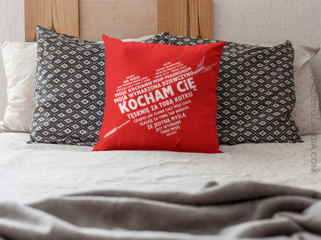 Miłosna poduszka z wyznaniem od chłopaka dla dziewczyny ;o)  