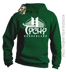 TYCHY Wonderland - Bluza męska z kapturem zielona 