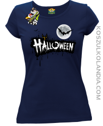 Halloween Standard Scenery - koszulka damska granatowa