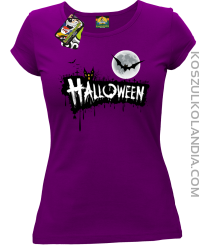 Halloween Standard Scenery - koszulka damska fioletowa