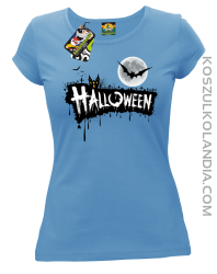 Halloween Standard Scenery - koszulka damska błęitna