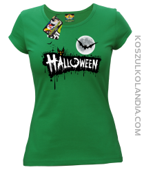 Halloween Standard Scenery - koszulka damska zielona