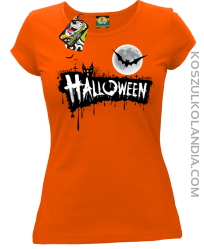 Halloween Standard Scenery - koszulka damska pomarańczowa
