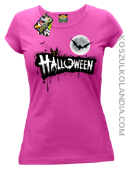Halloween Standard Scenery - koszulka damska fuksja