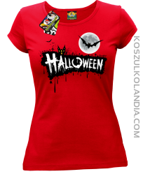 Halloween Standard Scenery - koszulka damska czerwona