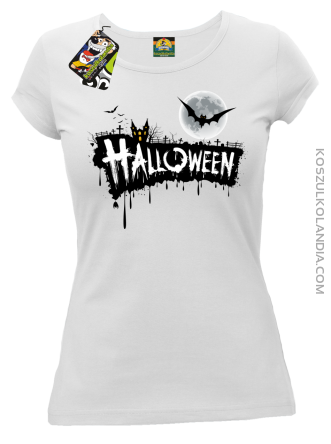 Halloween Standard Scenery - koszulka damska biała