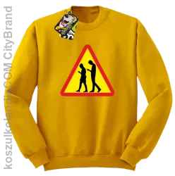 UWAGA komórkowe zombie - ATTENTION cellular zombie - Bluza STANDARD - Żółty