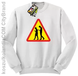 UWAGA komórkowe zombie - ATTENTION cellular zombie - Bluza STANDARD - Biały