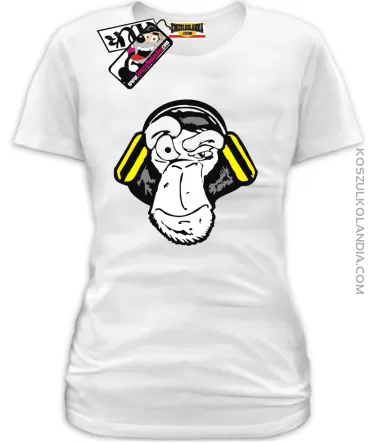 Music Monkey - koszulka damska - biały